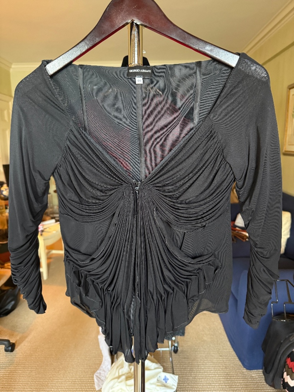 Giorgio Armani Ruched Mesh Corset Top – Size IT 46